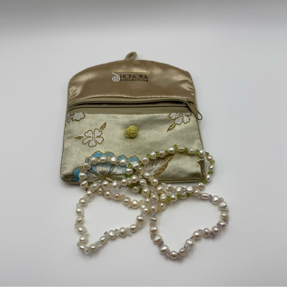 Honora Stretch Pearl Bracelets-Set of 4 w/ Pouch